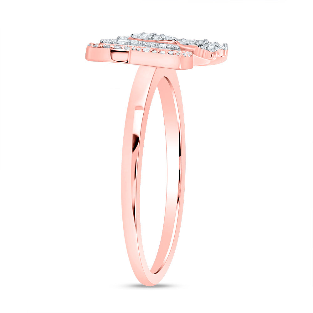 1/4CTW-NAT DIA NK FASHION BUTTERFLY RING 7 Daisy Joyeria
