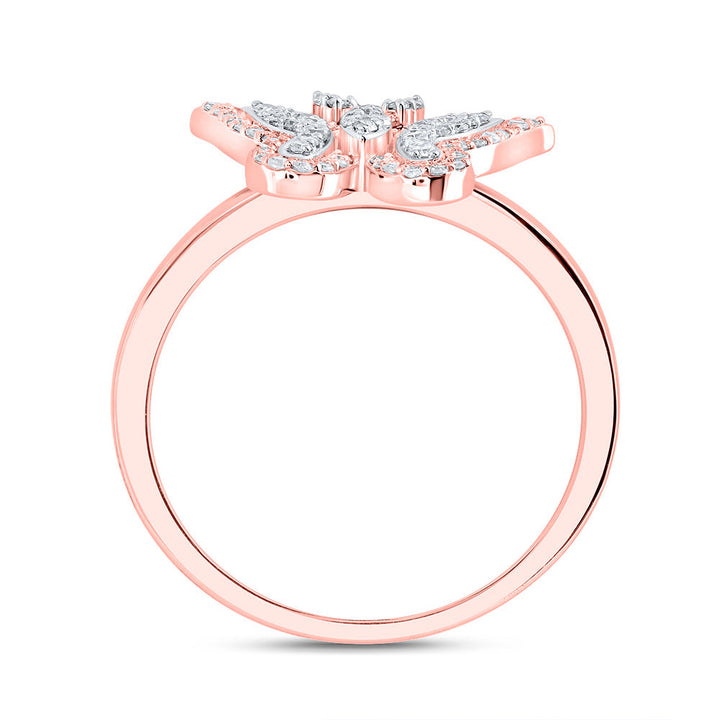 1/4CTW-NAT DIA NK FASHION BUTTERFLY RING 7 Daisy Joyeria
