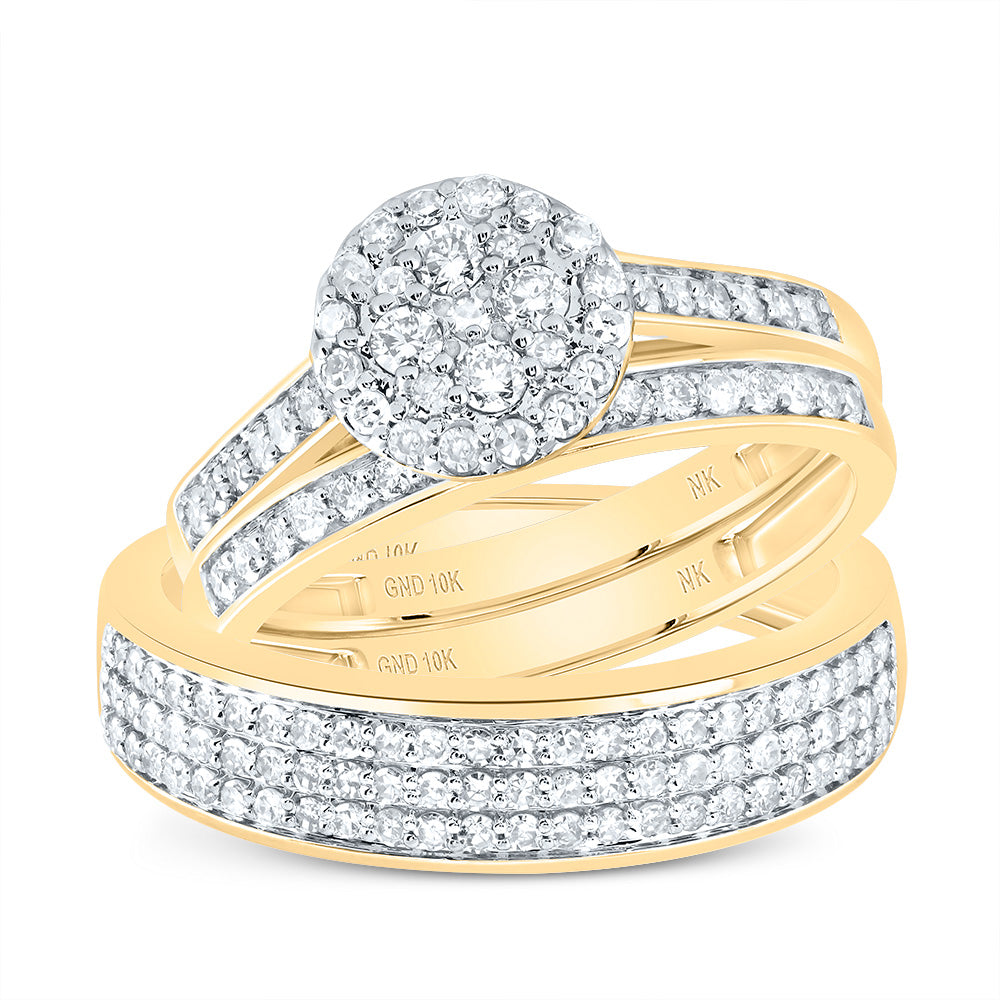 1 CTW-DIA NK ROUND TRIO SET 7 Daisy Joyeria