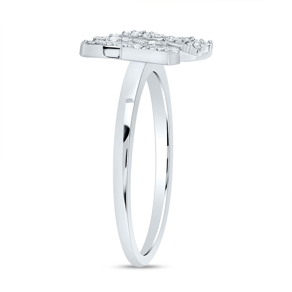 1/4CTW-NAT DIA NK FASHION BUTTERFLY RING 7 Daisy Joyeria