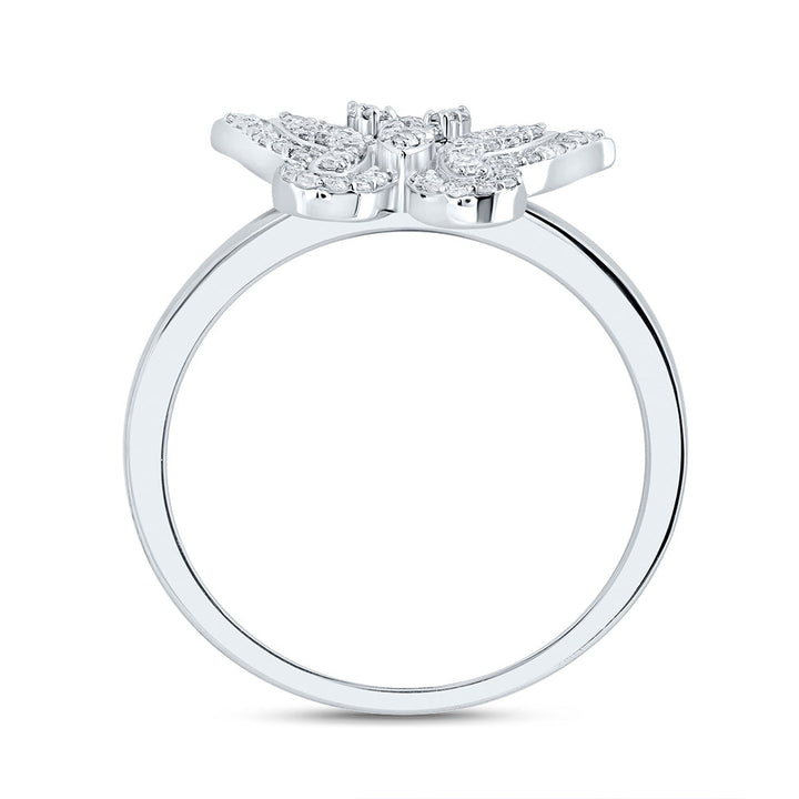 1/4CTW-NAT DIA NK FASHION BUTTERFLY RING 7 Daisy Joyeria