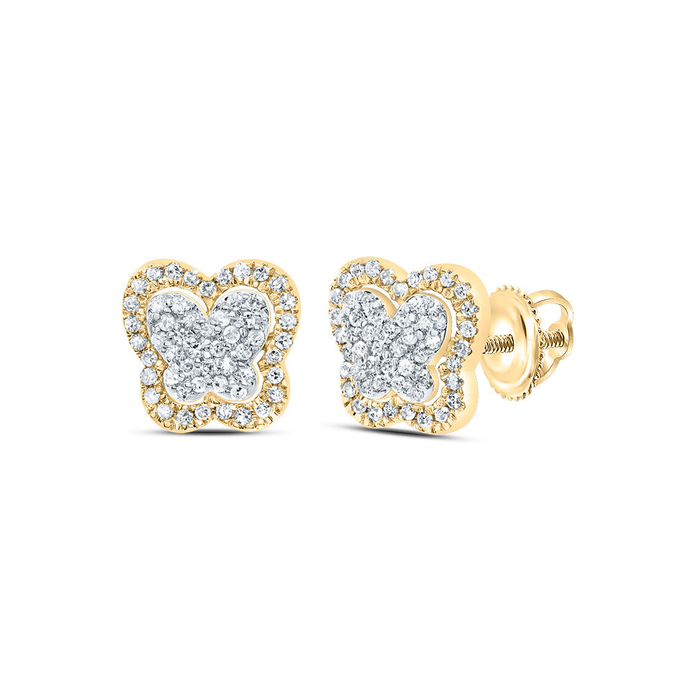 1/4CTW-DIA P1 GIFT BUTTERFLY STUD EARRING Daisy Joyeria