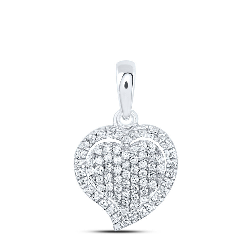 1/5CTW-NAT DIA P1 GIFT HEART PENDANT Daisy Joyeria