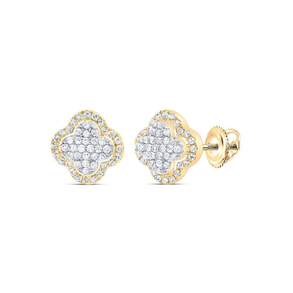1/5CTW-DIA P1 GIFT CLOVER STUD EARRING Daisy Joyeria