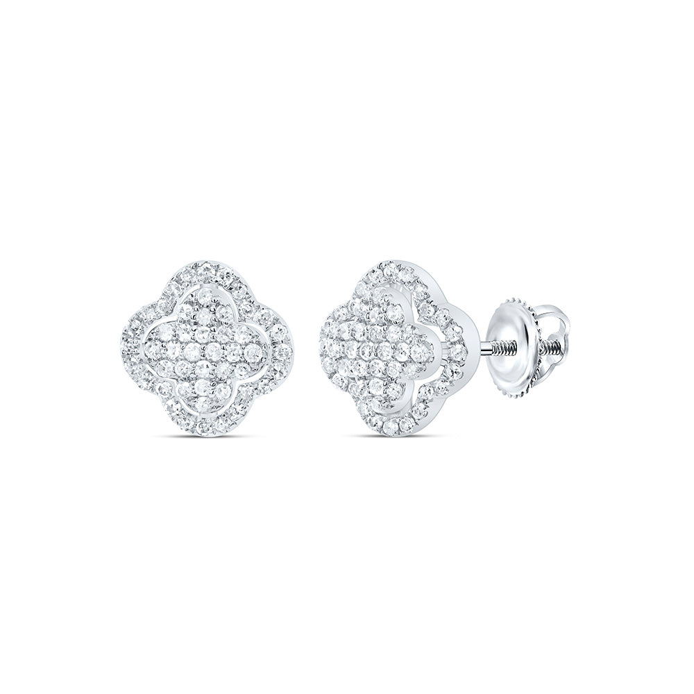 1/5CTW-DIA P1 GIFT CLOVER STUD EARRING Daisy Joyeria