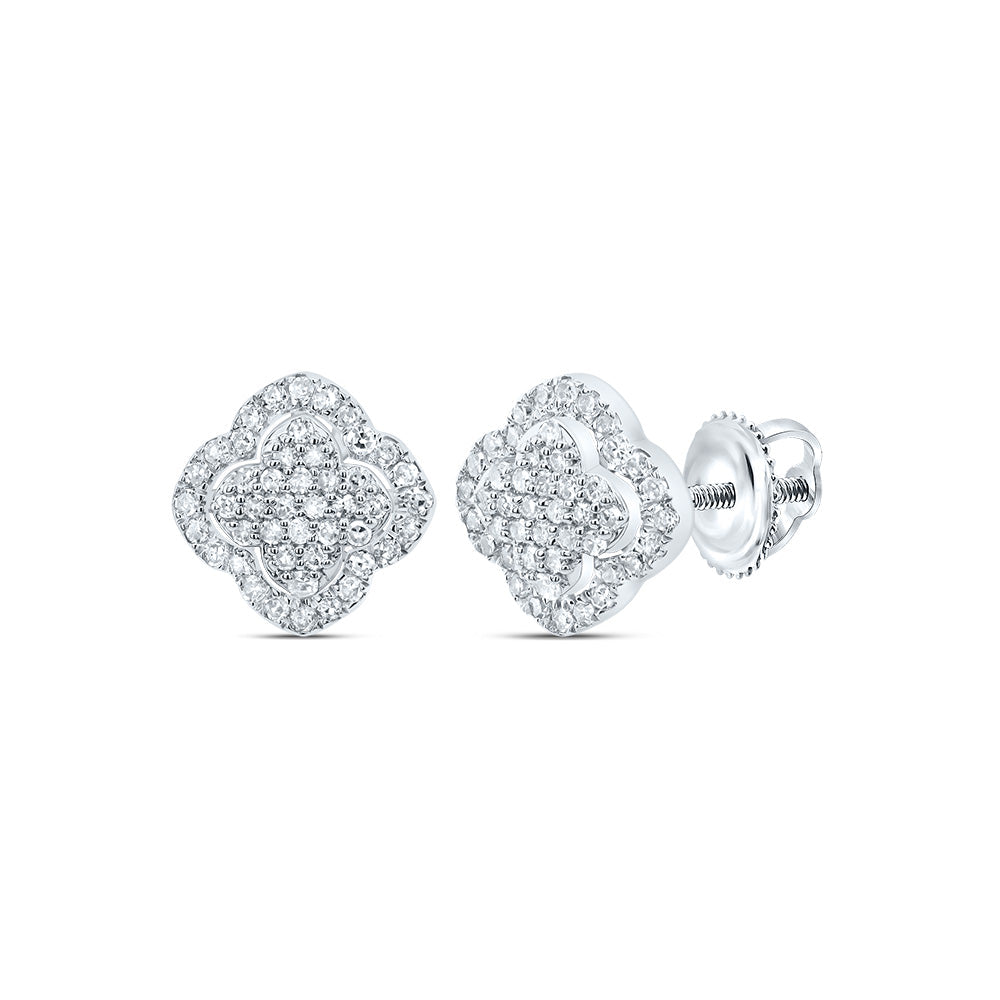 1/5CTW-DIA P1 GIFT CLOVER STUD EARRING Daisy Joyeria