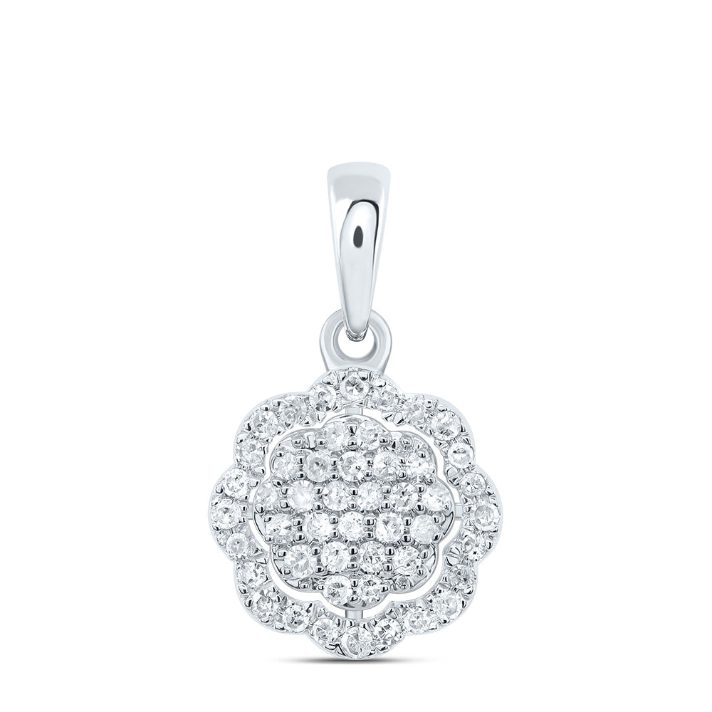1/6CTW-DIA P1 GIFT FLOWER PENDANT Daisy Joyeria