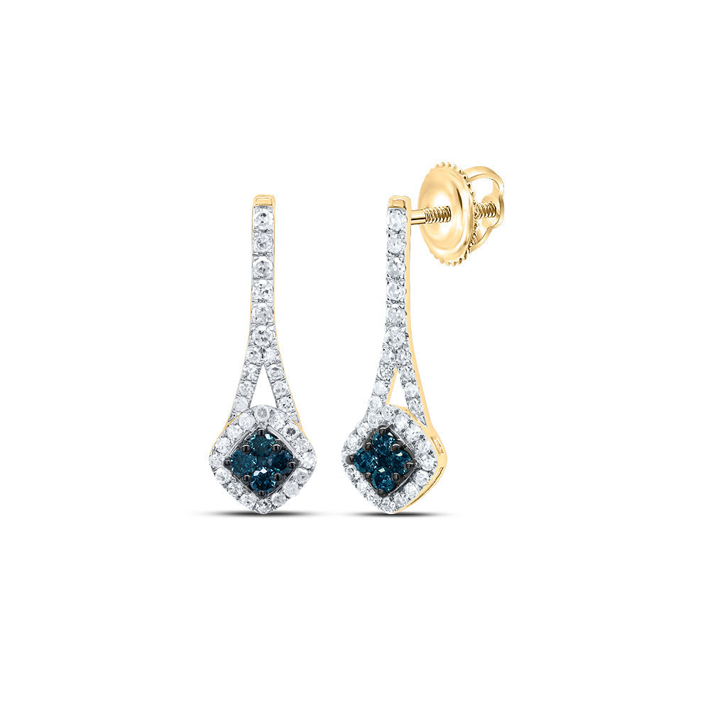 1/3CTW-DIA P1 GIFT BLUE DIAMOND EARRING Daisy Joyeria