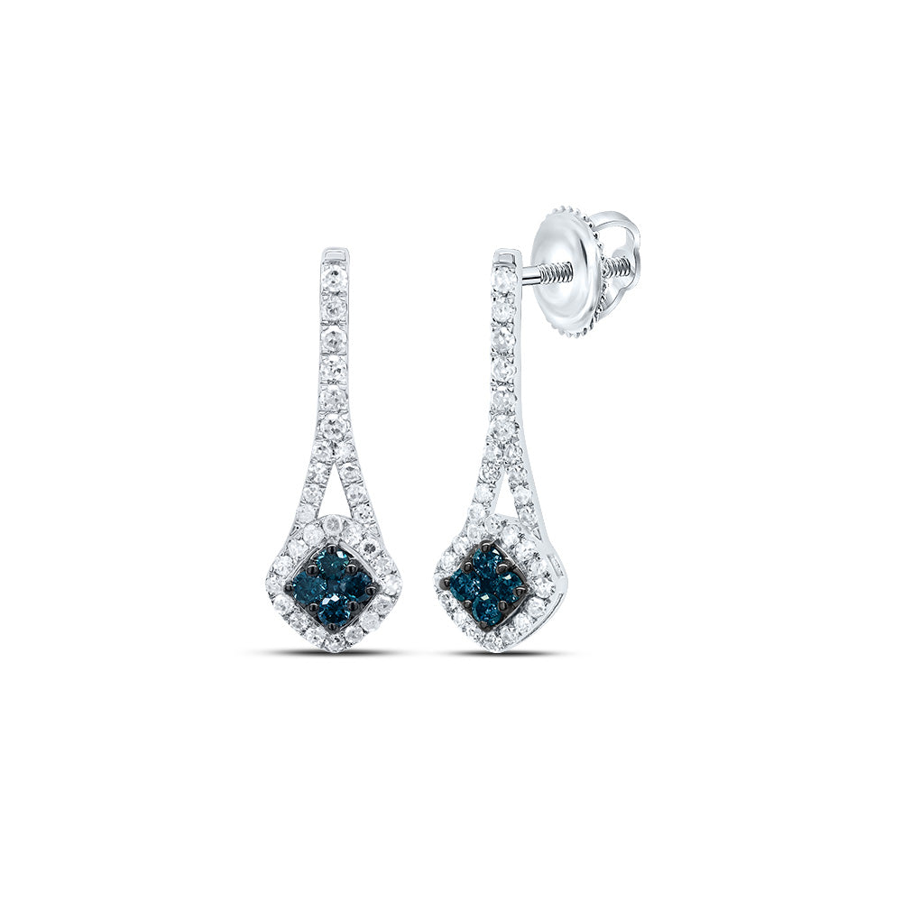 1/3CTW-DIA P1 GIFT BLUE DIAMOND  EARRING Daisy Joyeria