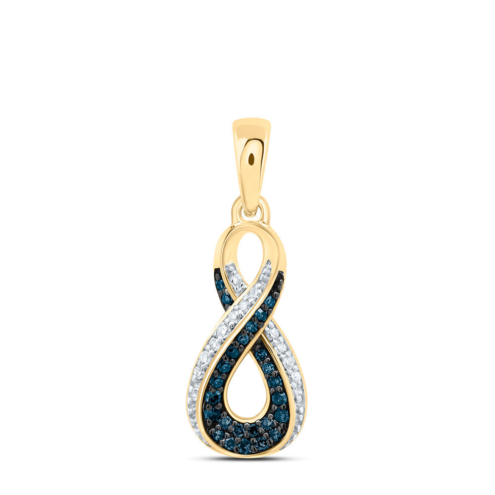 1/8CTW-DIA P1 GIFT BLUE DIAMOND INFINITY PENDANT Daisy Joyeria
