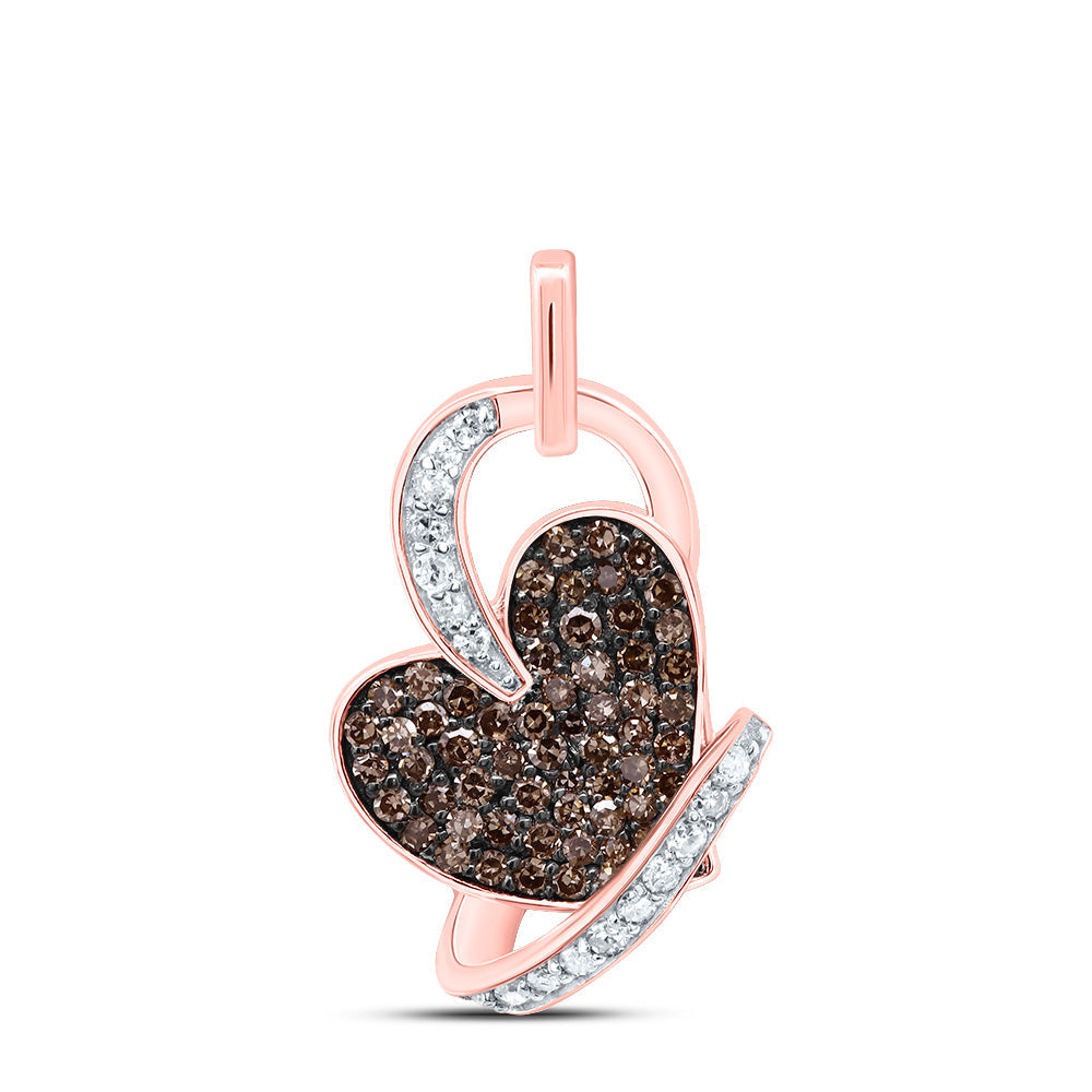 1/3CTW-NAT DIA P1 GIFT COGNAC NATURAL DIAMOND HEART PENDANT Daisy Joyeria