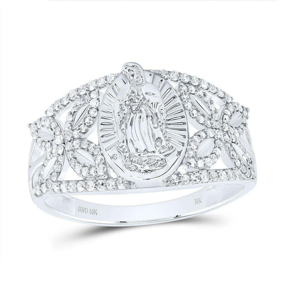 1/3CTW-DIA NK FASHION VIRGIN MOTHER MARY OVAL LADIES RING 7 Daisy Joyeria