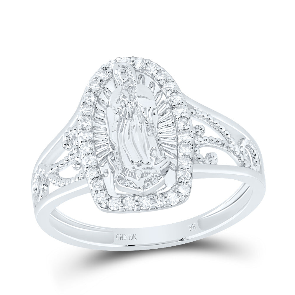 1/5CTW-DIA NK FASHION VIRGIN MOTHER MARY LADIES RING 7 Daisy Joyeria