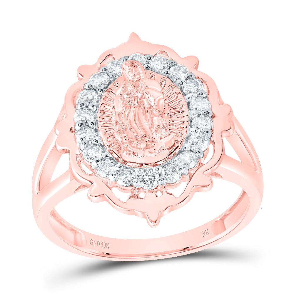 3/8CTW-DIA NK FASHION VIRGIN MOTHER MARY LADIES RING 7 Daisy Joyeria