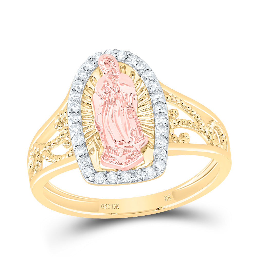 1/5CTW-DIA NK FASHION VIRGIN MOTHER MARY LADIES RING 7 Daisy Joyeria