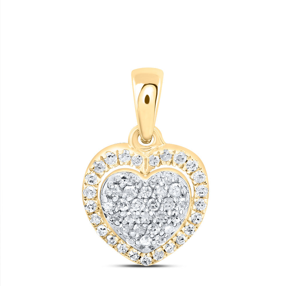 1/5CTW-NAT DIA P1 GIFT HEART PENDANT Daisy Joyeria