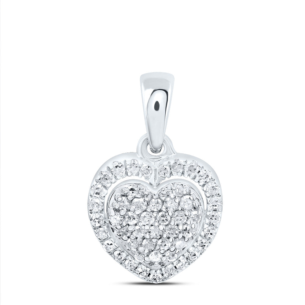 1/5CTW-NAT DIA P1 GIFT HEART PENDANT Daisy Joyeria