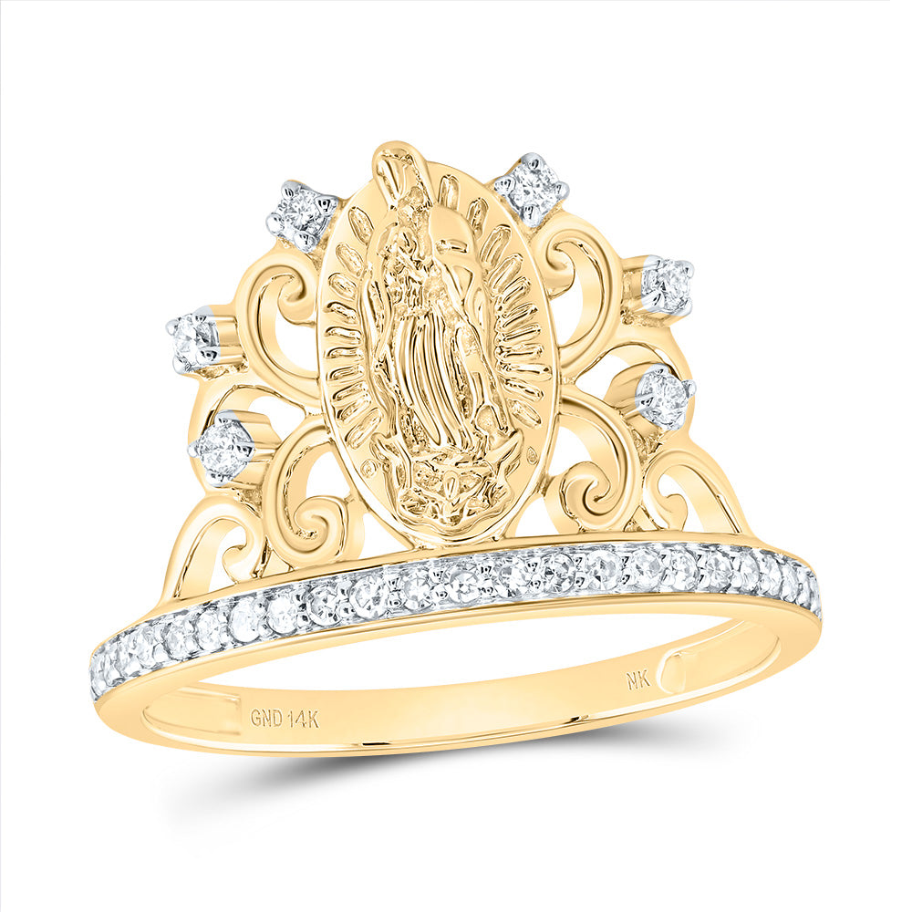 1/5CTW-DIA NK FASHION VIRGIN MOTHER MARY LADIES RING 7 Daisy Joyeria
