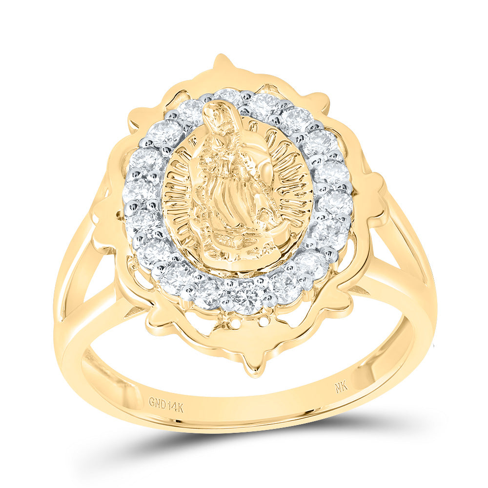 3/8CTW-DIA NK FASHION VIRGIN MOTHER MARY LADIES RING 7 Daisy Joyeria