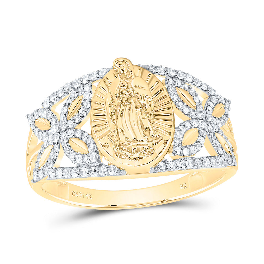 1/3CTW-DIA NK FASHION VIRGIN MOTHER MARY OVAL LADIES RING 7 Daisy Joyeria