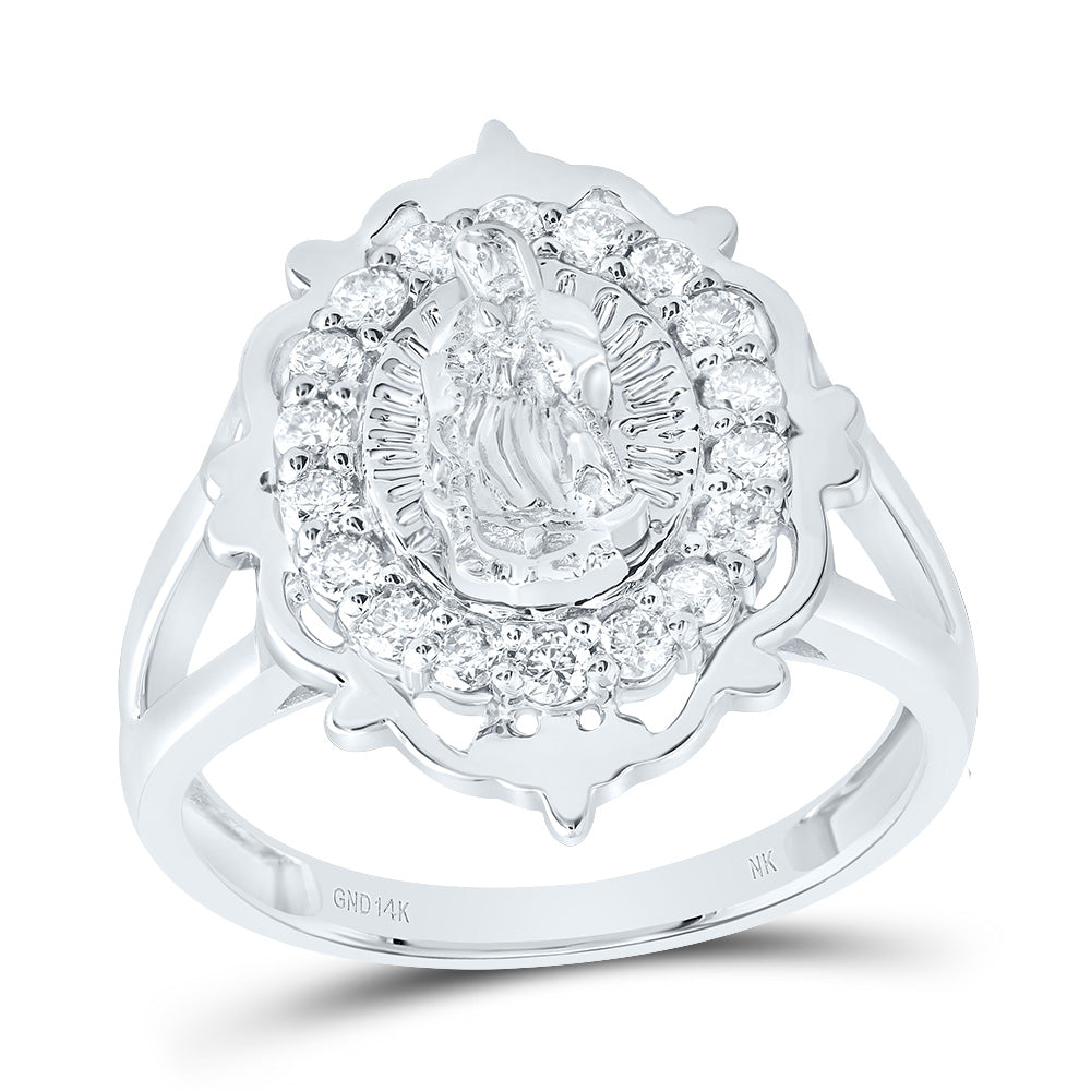 3/8CTW-DIA NK FASHION VIRGIN MOTHER MARY LADIES RING 7 Daisy Joyeria