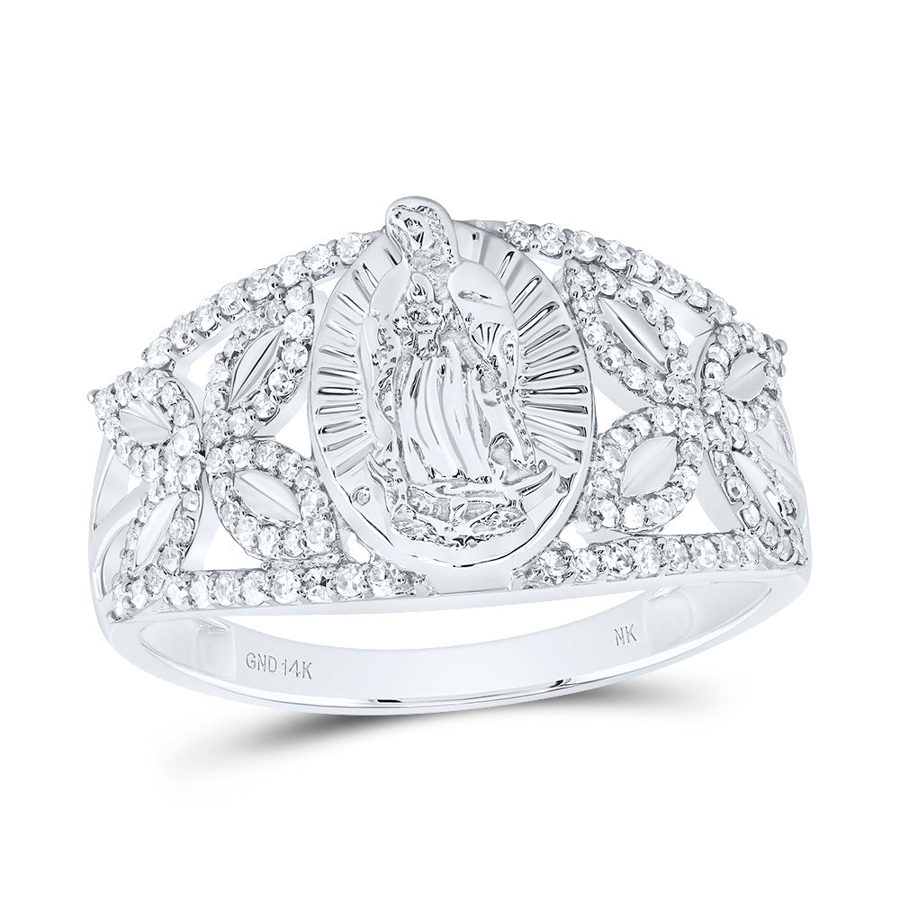 1/3CTW-DIA NK FASHION VIRGIN MOTHER MARY OVAL LADIES RING 7 Daisy Joyeria