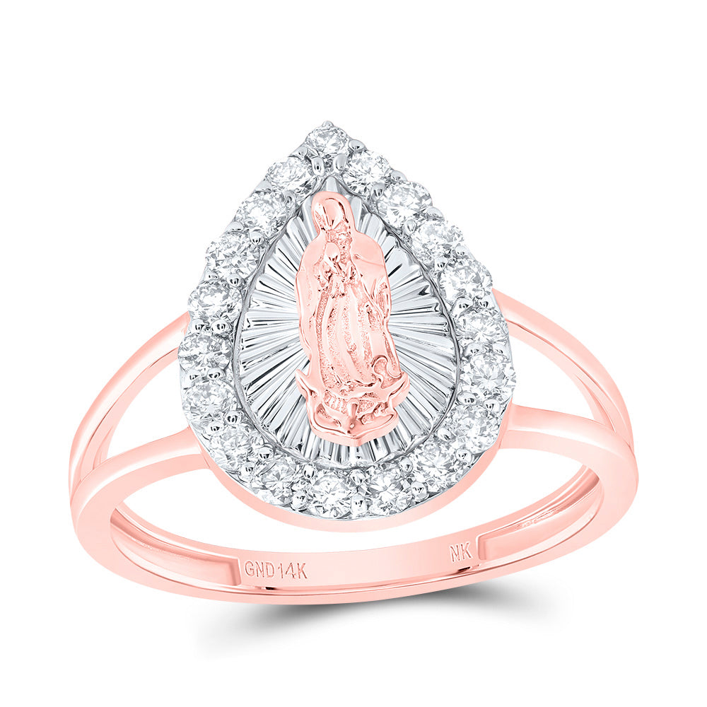 1/2CTW-DIA NK FASHION VIRGIN MOTHER MARY PEAR LADIES RING 7 Daisy Joyeria