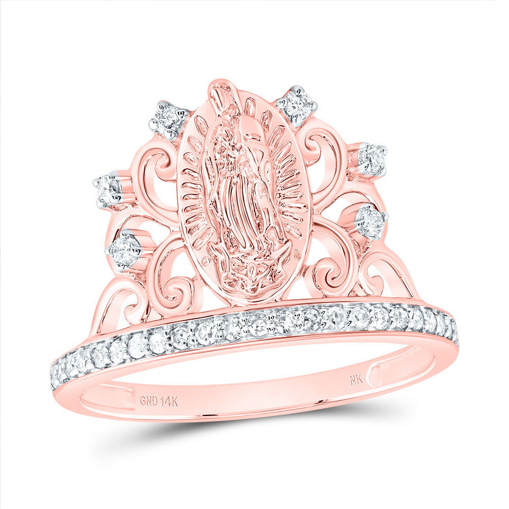 1/5CTW-DIA NK FASHION VIRGIN MOTHER MARY LADIES RING 7 Daisy Joyeria