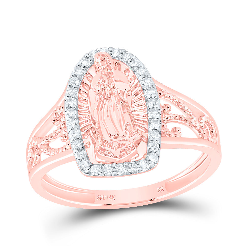 1/5CTW-DIA NK FASHION VIRGIN MOTHER MARY LADIES RING 7 Daisy Joyeria