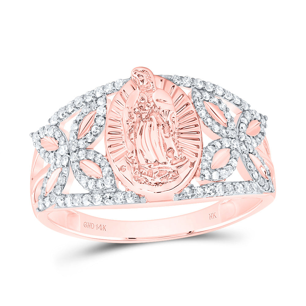 1/3CTW-DIA NK FASHION VIRGIN MOTHER MARY OVAL LADIES RING 7 Daisy Joyeria