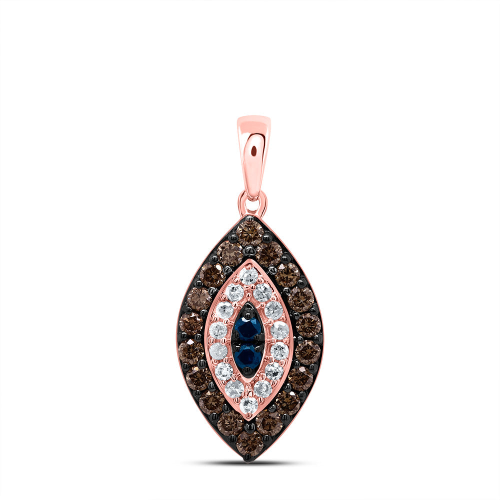 1/2CTW-DIA P1 GIFT COGNAC NATURAL, BLUE-DIA MARQUISE PENDANT Daisy Joyeria