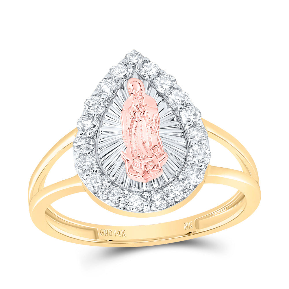 1/2CTW-DIA NK FASHION VIRGIN MOTHER MARY PEAR LADIES RING 7 Daisy Joyeria