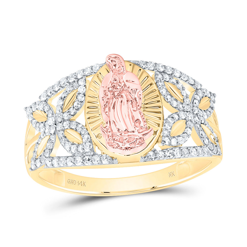 1/3CTW-DIA NK FASHION VIRGIN MOTHER MARY OVAL LADIES RING 7 Daisy Joyeria