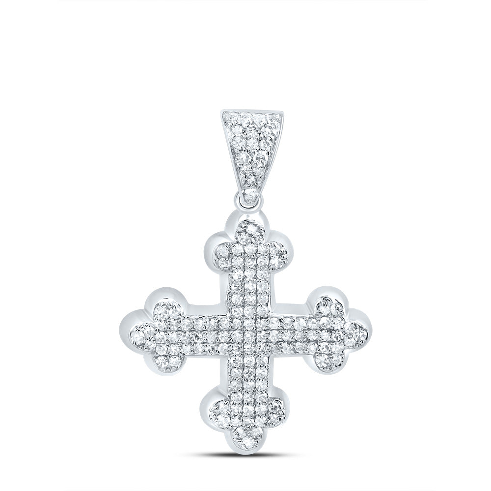 3/8CTW-DIA NK FASHION CROSS PENDANT Daisy Joyeria