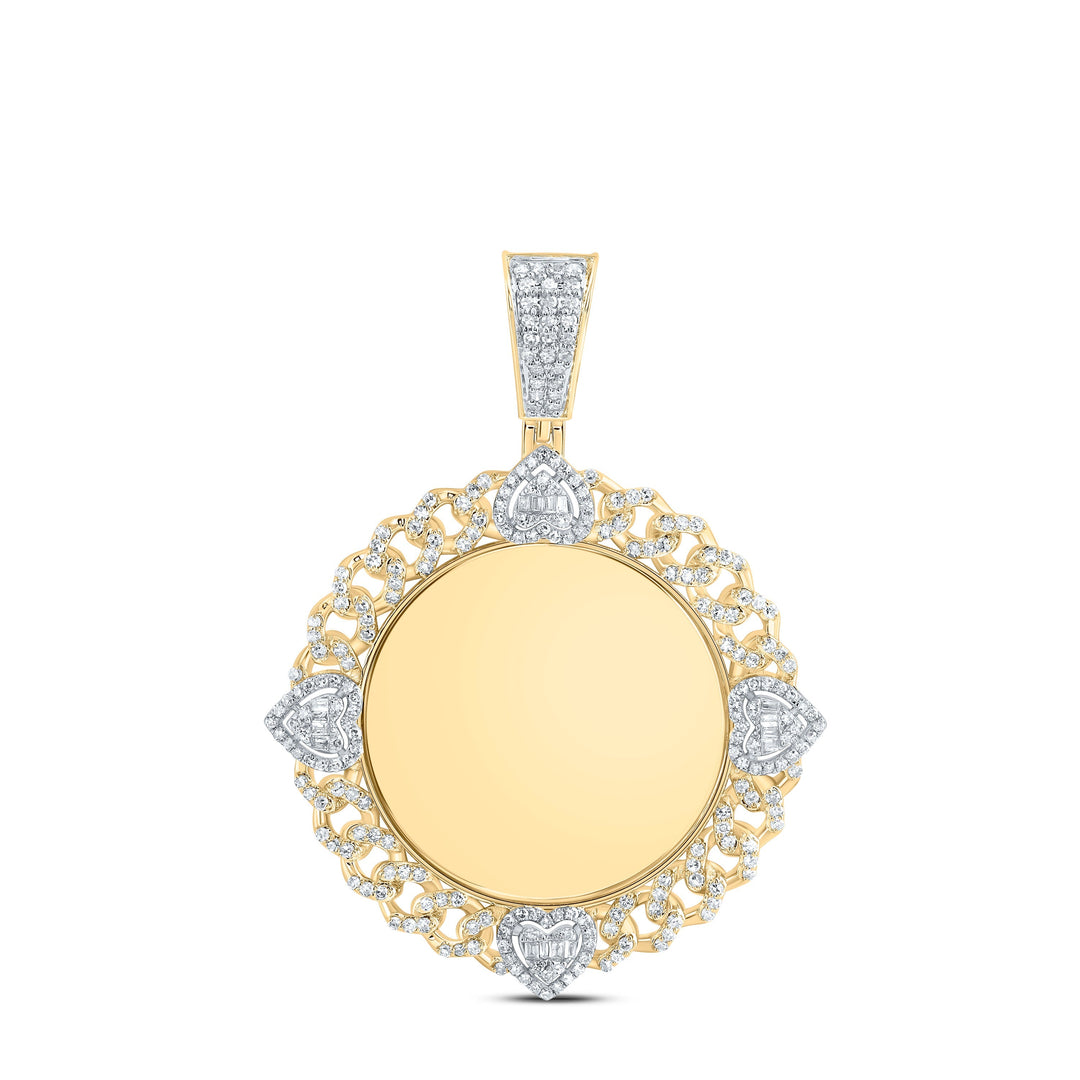 1CTW-NAT DIA NK MEMORY HEART MENS CHARM Daisy Joyeria