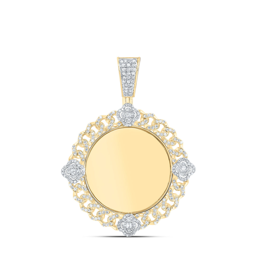 1CTW-DIA NK MEMORY CLOVER MENS CHARM Daisy Joyeria