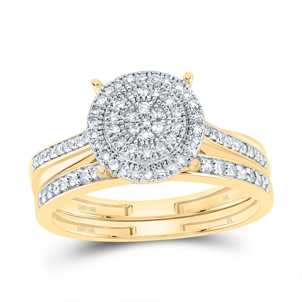 1/3CTW-NAT DIA NK FASHION ROUND BRIDAL SET 7 Daisy Joyeria