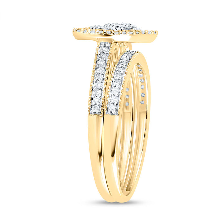 1/2CTW-NAT DIA NK FASHION HEART BRIDAL SET 7 Daisy Joyeria
