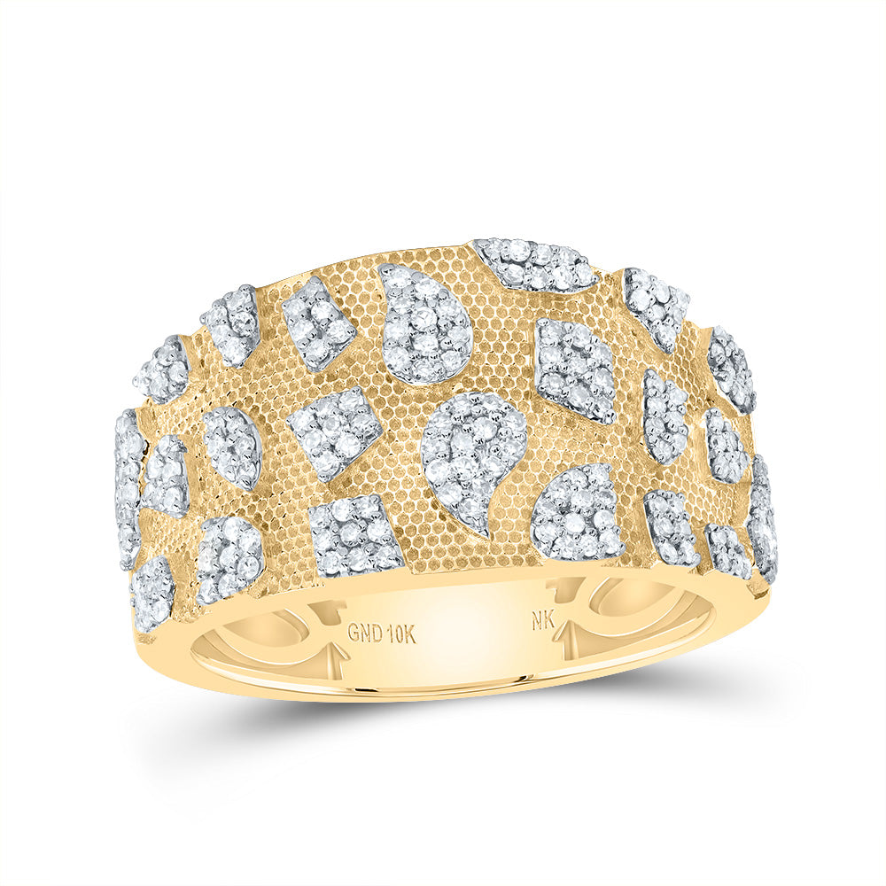 5/8CTW-NAT DIA NK NUGGET MEN'S RING 10 Daisy Joyeria