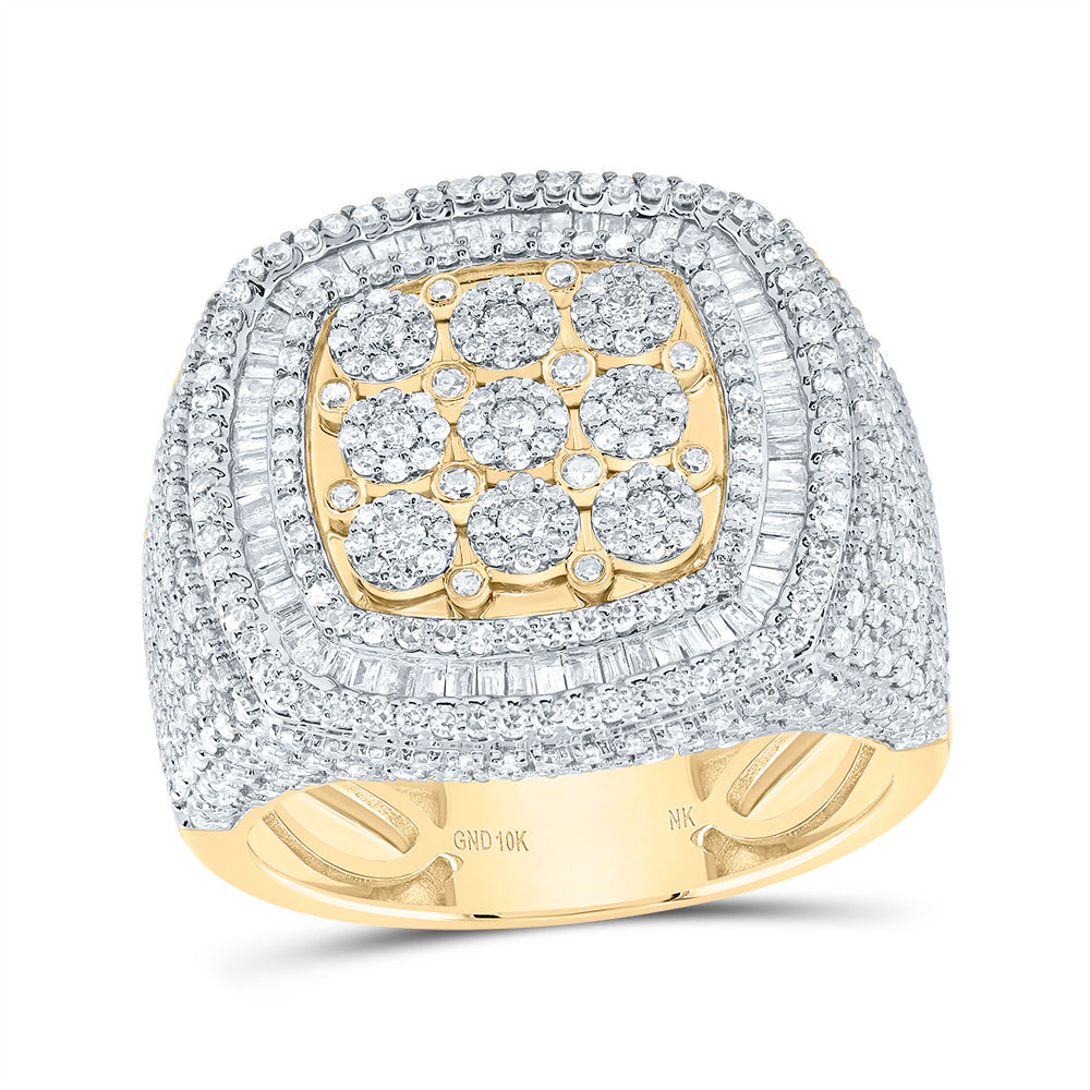 2CTW-NAT DIA NK CUSHION MEN'S RING 10 Daisy Joyeria