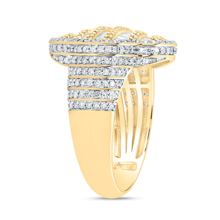1 1/2CTW-NAT DIA NK FASHION CLOVER LADIES RING 7 Daisy Joyeria