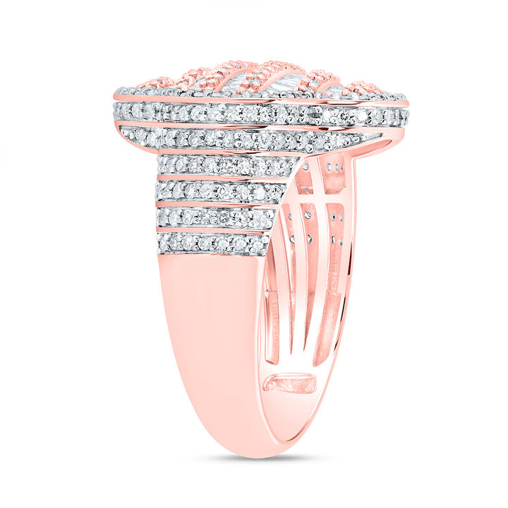 1 1/2CTW-NAT DIA NK FASHION CLOVER LADIES RING 7 Daisy Joyeria