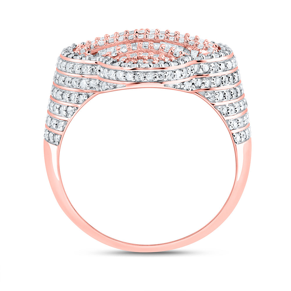 1 1/2CTW-NAT DIA NK FASHION CLOVER LADIES RING 7 Daisy Joyeria