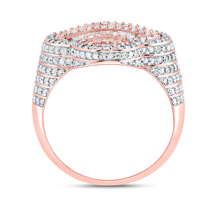 1 1/2CTW-NAT DIA NK FASHION CLOVER LADIES RING 7 Daisy Joyeria