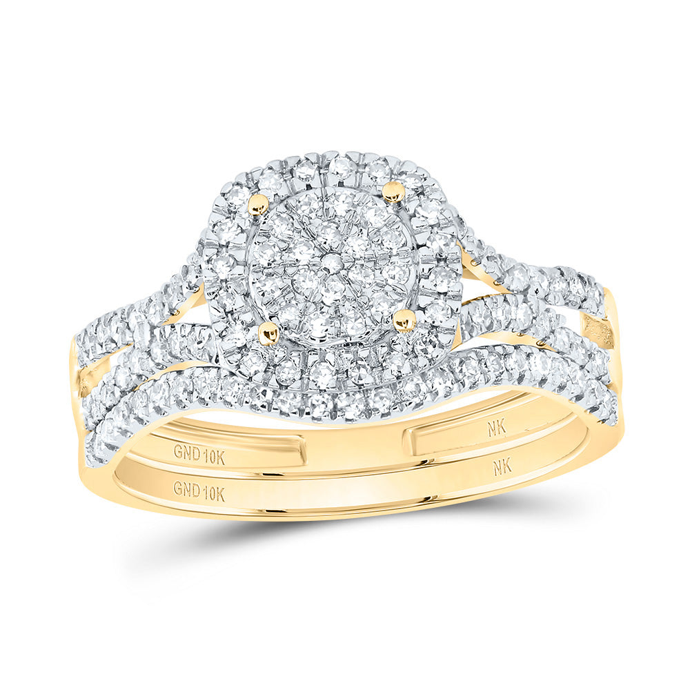 5/8CTW-NAT DIA NK FASHION CUSHION BRIDAL SET 7 Daisy Joyeria
