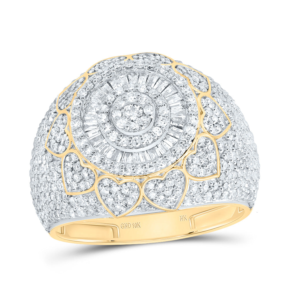 1 1/2CTW-NAT DIA NK FASHION HEART LADIES RING 7 Daisy Joyeria
