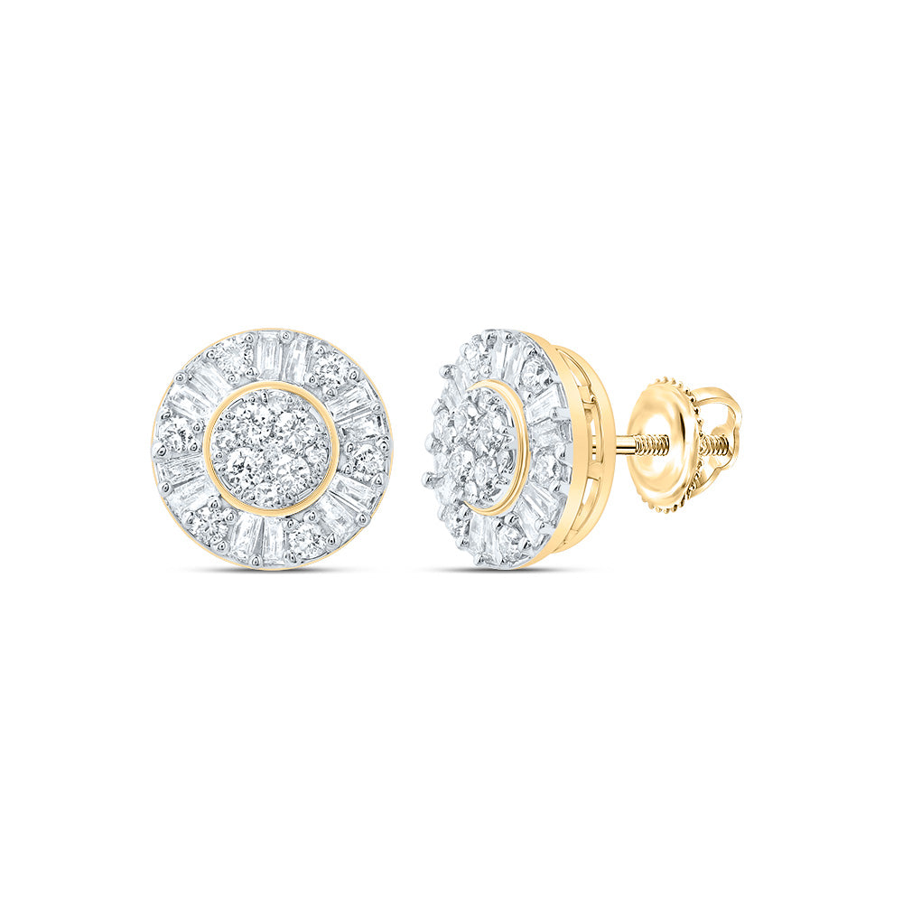 3/4CTW-NAT DIA NK FASHION ROUND STUD EARRING Daisy Joyeria