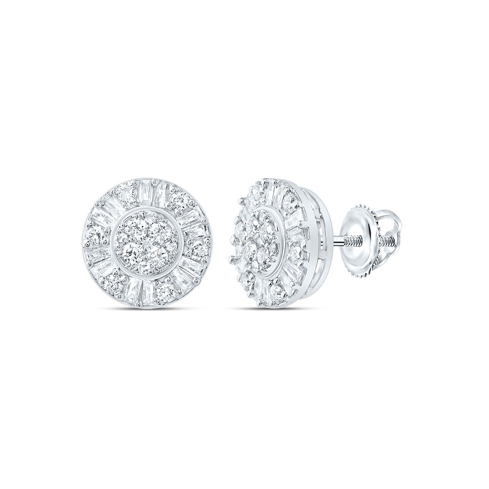 3/4CTW-NAT DIA NK FASHION ROUND STUD EARRING Daisy Joyeria