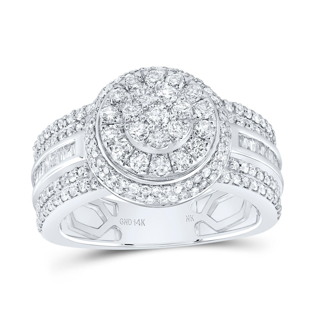 1 1/4CTW-NAT DIA NK FASHION ROUND LADIES RING 7 Daisy Joyeria