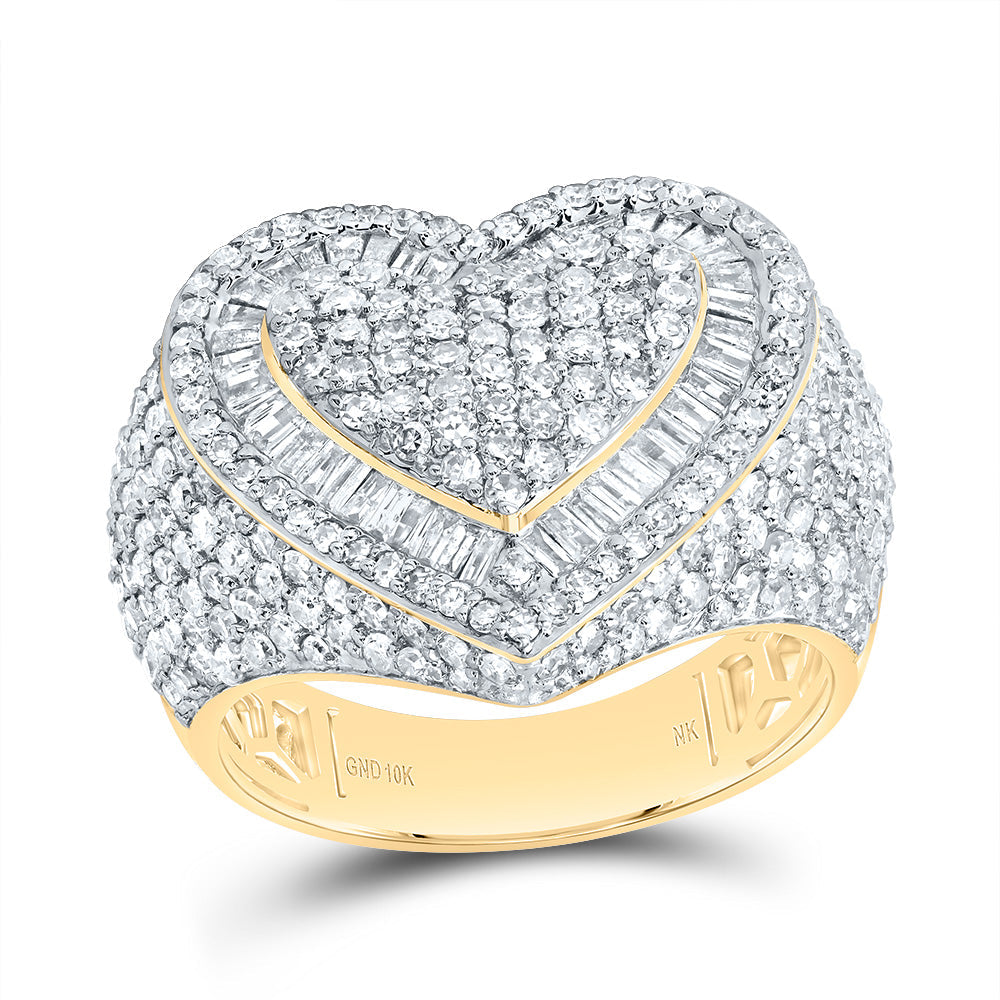 1 7/8CTW-NAT DIA NK FASHION HEART LADIES RING 7 Daisy Joyeria